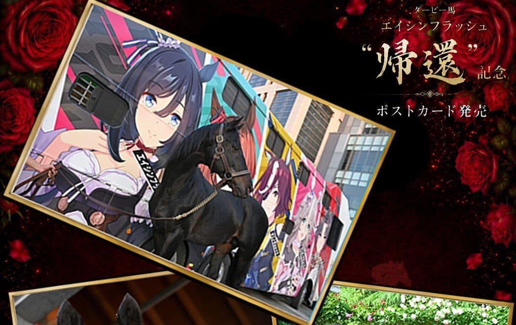 エイシンフラッシュ〝凱旋〟記念　新作ポストカード5種を発売！