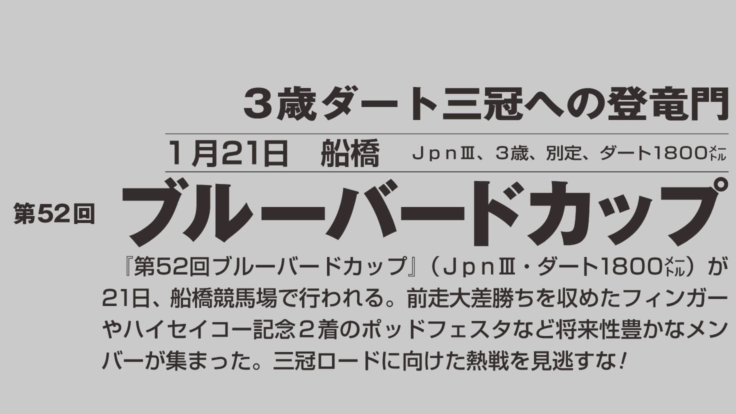 第52回ブルーバードカップ(船橋)